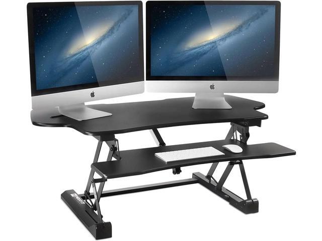 Mount-It! 48' Electric Adjustable Standing Desk Converter 2 Monitors, Adjustable Stand Up Desk Riser for Monitors, X-Large Motorized Workstation.