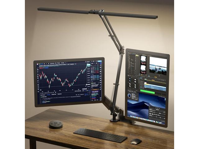 SKYLEO Led Desk Lamp for Home Office - 2400LM Ultra Bright Desk Light -Eye Caring Desk Lamp with Clamp - Adjustable Office Lamp with Remote...