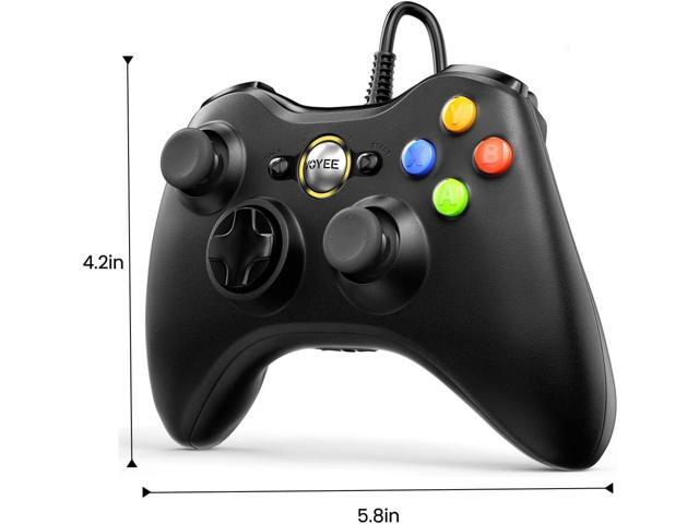 VOYEE PC Controller, Wired Controller Compatible with Microsoft Xbox 360 & Slim/PC Windows 10/8/7, with Upgraded Joystick, Double Shock Enhanced...