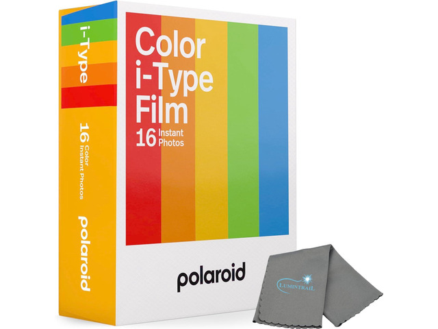 Polaroid Instant Color Film for i-Type Cameras 2 Pack of 8 Instant Photos (16 Total) Bundle with a Cleaning Cloth