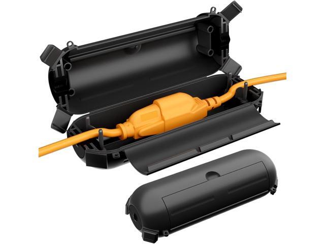 Restmo 2 Pack Compact Outdoor Extension Cord Cover, IP44 Waterproof Box and Safety Housing Case, Ideal to Protect Outdoor Plugs, Electrical...