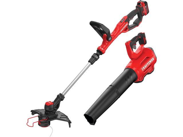 CRAFTSMAN V20 String Trimmer and Leaf Blower Combo Kit, Cordless (CMCK297M1)