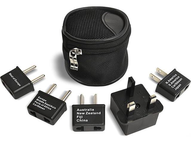 Ceptics International Worldwide Travel Plug Adapter 5 Piece Set, Great for Cell Phones, Battery Chargers, Laptops to Work in Most Countries