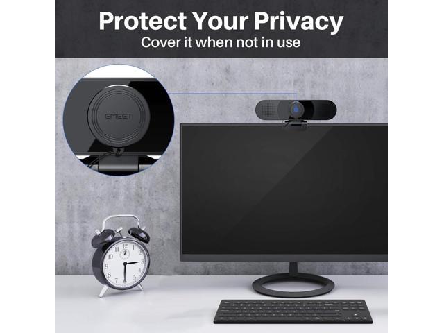 EMEET 3 in 1 Webcam - 1080P Webcam with Microphone and Speakers, Noise Reduction, Auto Low Light Correction W/Cover, C980 Pro USB Camera Web cam...