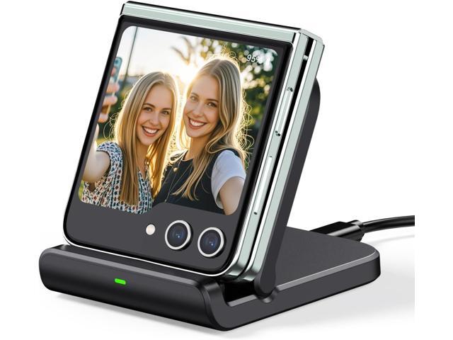 Wireless Charger for Samsung Z Flip 7, SwanScout 501S, Foldable Fast Wireless Charging Stand for Galaxy Z Flip 7/6/5/4/3, Charging Station for.