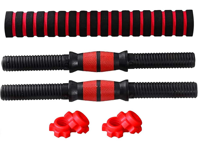 Detetap Dumbbell Bars Adjustable Dumbbell Weight Set Barbell Lifting - 2 x 15.74in Bars and 1 x 15.74in Connecting Rods for Gym Home 1