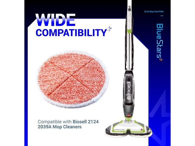BlueStars 8 Packs 2124 2039A 2307 23157 20391 20399 Replacement Mop Pads Compatible with Bissell Spinwave Hard Mop Cleaner (Orange)