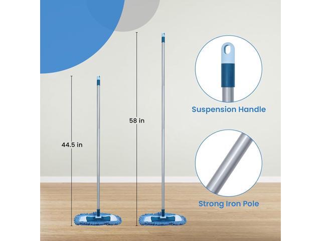 Dust Mop for Hardwood Floors with 57' Long Handle Wet & Dry Mops for Catching Pet Hair and Dust Bunny Microfiber Dust Mops for Vinyl, Wood, Tile,...