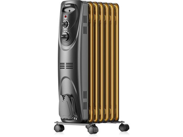 PELONIS PHO15A2AGB, Basic Electric Oil Filled Radiator,black space heater, 26.10 x 14.20 x 11.00