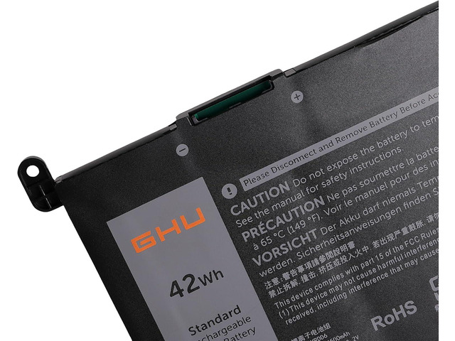 GHU YRDD6 1VX1H Battery 42 Wh for Dell Inspiron 13 3493 5480 15 3582 3583 3593 3584 Inspiron 15 5000 5582 5584 5593 5594 5598 5585 Vostro 3491 5481...