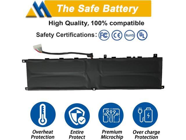 BTY-M6M 99.99Wh Laptop Battery Replacement for MSI GS66 Stealth 10SE 10SF 11UE 11UH GE66 Raider 10UG 11UG GE76 for Raider 11UE 11UG GE76 for Dragon...