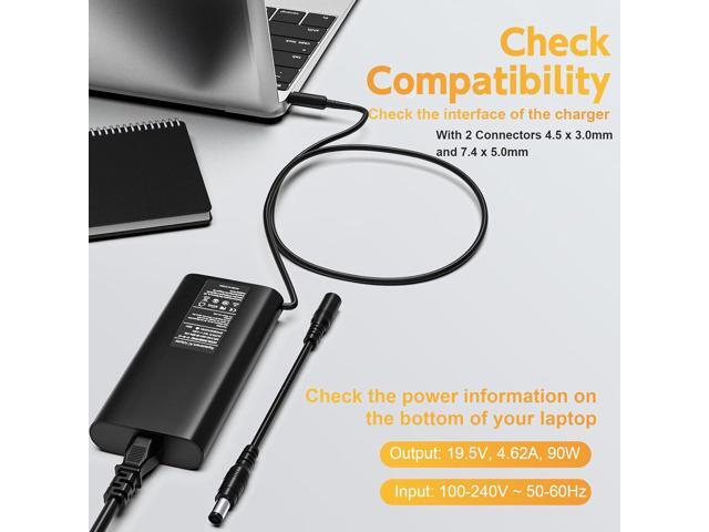 90W Laptop Charger for Dell Inspiron 11 13 14 15 17 3000 5000 7000 Series; for dell inspiron 15 3000 15-3552, 3555, 3558, 3565, 3567, 3582, 3583,...