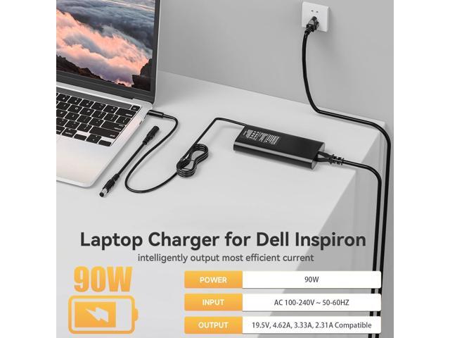 90W Laptop Charger for Dell Inspiron 11 13 14 15 17 3000 5000 7000 Series; for dell inspiron 15 3000 15-3552, 3555, 3558, 3565, 3567, 3582, 3583,...
