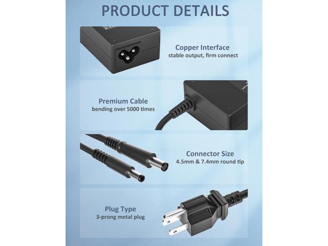 Charger Compatible with Dell Laptop 90W 65W 45W Latitude/Vostro/XPS 13 14 15, OptiPlex Micro Desktop, Studio/Studio XPS Notebook PC AIO Desktop...