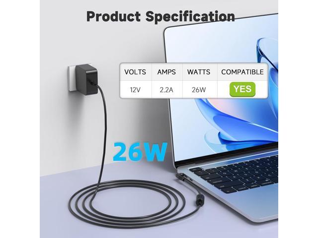 ROLADA 26W 12V Laptop Charger Compatible with Samsung Chromebook 3 2; Xe500c12, Xe500c13, Xe503ec12, Xe303c12, Xe501c13, Xe503c32; PA-1250-98,...