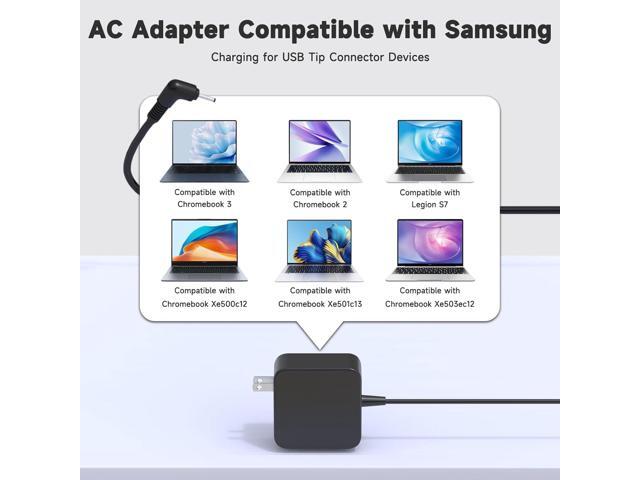 26W 12V Laptop Charger Compatible with Samsung Chromebook 3 2; Xe500c13, Xe500c12, Xe500c13, Xe503ec12, Xe303c12, Xe501c13, Xe503c32; PA-1250-98,...