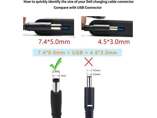 Power Supply Car Adapter Charger for DELL Latitude XPS Precision Vostro Adamo Studio Inspiron 19.5V 3.34A 4.62A 65W 90W with 18W USB QC3.0