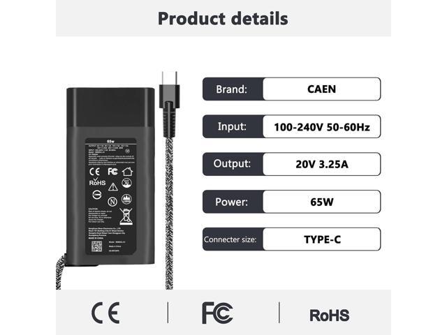 New Slim 65W HP USB C Laptop Charger Replacement for HP Chromebook X360, Envy X360, Elitebook X360, Spectre X360,Elitebook/Chromebook/Elite...