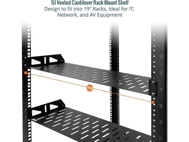 Tecmojo 1U Rack Shelf,19 inch Rack Shelf 6 inch Depth,Rack Mount Shelf with Anti-Slip Stops,Server Rack Shelf and Network Shelf for 19 in...