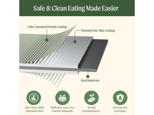 Vego garden Raised Garden Bed Kit, 17' Tall 4 in 1 Modular Metal Raised Garden Beds Kit, Metal Planter Box for Vegetables, Flowers, Herbs, Olive Green