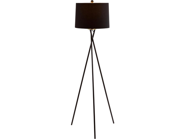 Safavieh Lighting Collection Parsen Black Tripod 62-inch Floor Lamp (LED Bulb Included)