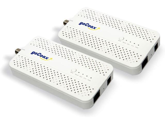 goCoax MoCA 2.5 Adapter (2-Pack) with 2.5GbE Ethernet Port MA2500D Ethernet Over Coax for Gaming & 4K Streaming 2.5Gbps, Plug and Play for.