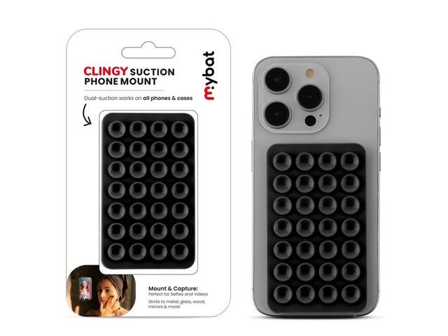 MyBat Clingy Suction Phone Mount - Black