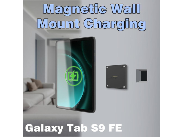 ZILVEX For Galaxy Tab S9FE 10.9 inch Stand Wall Mount Tablet Stand 18W Fast Charging Magnetic Wireless Rotatable