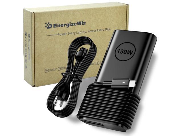 Energizewiz Laptop Charger for Dell 130W USB C Slim Adapter - XPS 15 17 9575 9500 9510 9520 9530 9700 9710 9720 9730,Precision 5470 5480 5550 5560.