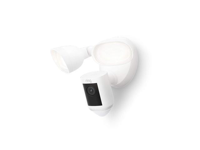 Ring Floodlight Cam Wired Pro with Birds Eye View and 3D Motion Detection, White