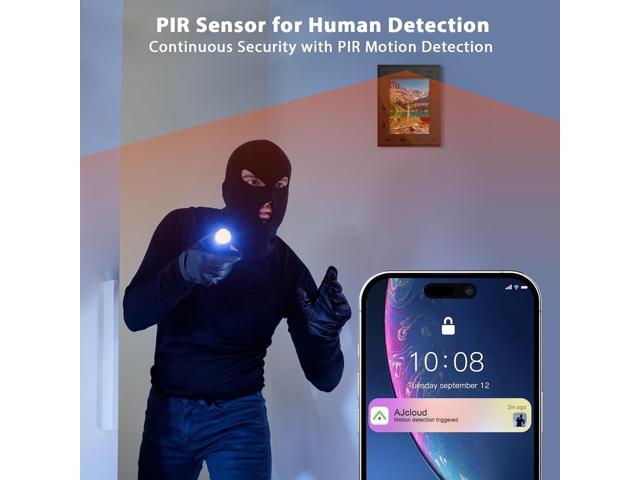 Picture Frame Camera, Security Camera WiFi 1080P, 365 Days Standby PIR Motion Detection HD Night Nision Real Time View Live Surveillance Wireless...