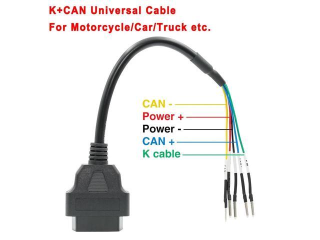 FOR OBD2 Connector cable K CAN For Motorbike 6Pin to 16Pin Adapter Cables For 3Pin For 4Pin For 6 Pin