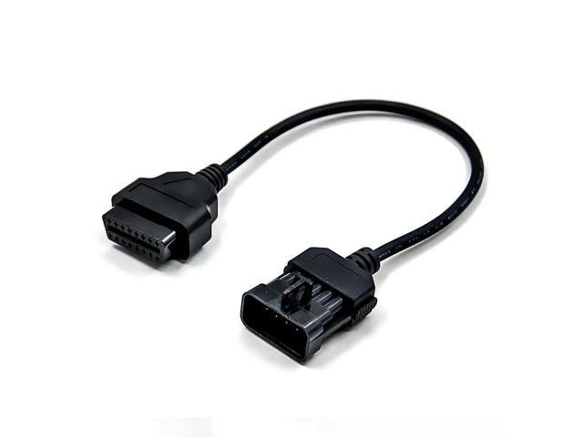 FOR 10Pin OBD OBDII Extension Cable For Connector Cable Works For Diagnostic Adapter For 10 Pin to OBDII 16 Pin