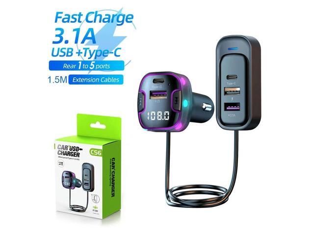 FOR Car Hands-free 5.3 FM Car Kit with 5 in 1 Fast Charge Cable MP3 Modulator Player Handsfree o Receiver