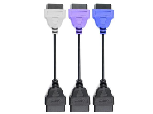 FOR For ECU Scan & Multiecuscan Adaptor OBD2 Connector Diagnostic Adapter Cable For ECU 3 pcs Cables Diagnostic Cable