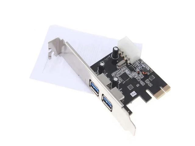 FOR 2-Port SuperSpeed USB 3.0 PCI-E PCIE PCI Express 4-pin IDE Connector Adapter usb3.0 Add On Card Low Profile
