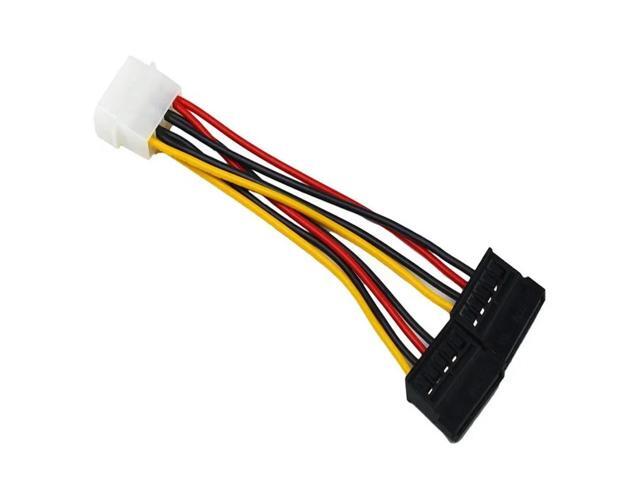 FOR 10pcs Serial ATA SATA 4 Pin IDE to dual of 15 Pin HDD Power Adapter Cable est