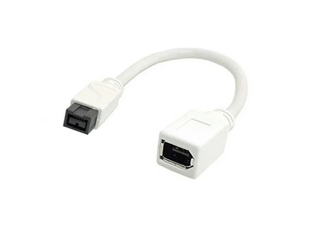 FOR The White IEEE 1394 6PIN Female to 1394b 9PIN male Firewire 400 TO 800 Cable