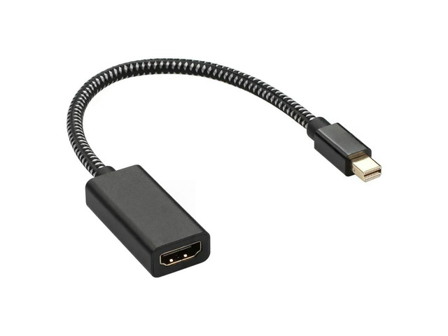 FOR Gold Plated Aluminum Alloy Braided Slim Soft 1080P 4K 60Hz Mini to HDMI Adap