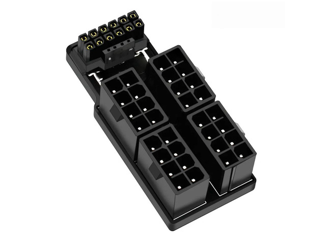 FOR ATX3.0 4X8 Pin Female to Male 12VHPWR 12+4P 180° Angled Connector Power Adap