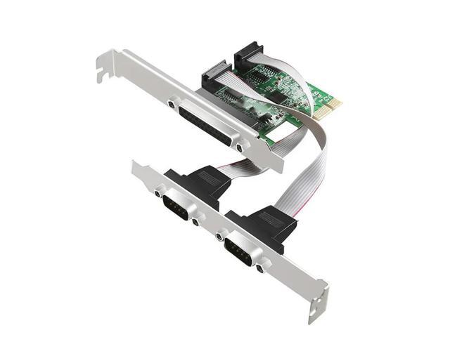 FOR 2 PORTS RS-232 Serial Port COM & DB25 Printer Parallel Port LPT to PCI-E PCI Express Card Adapter Converter asix ax99100