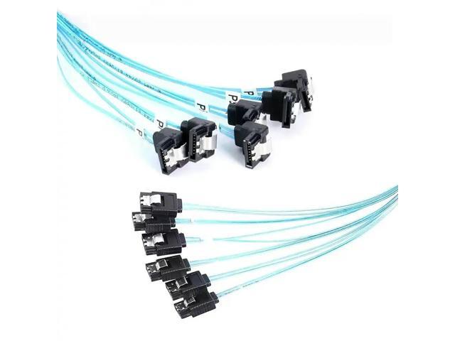 FOR High Speed 6 Ports SATA 7p to 6 Ports SATA 90 Degree Right Angle Cable for Servers