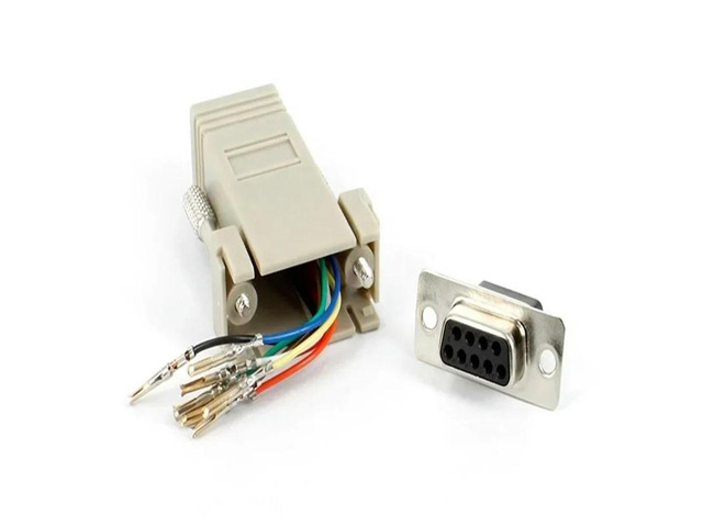 FOR RS232 DB9 Female to RJ45 Female connector Adapter,RJ45 to DB9 RS232 com LAN TO 232 db9 10PCS