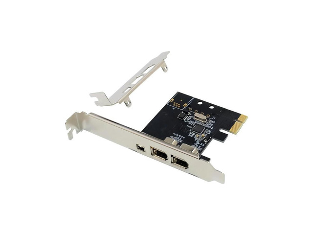 FOR PCIe X1 3 Ports Firewire 4pin 9pin Expansion Card PCI Express 1394B 1394A VIA VT6315 Chipset Adapter PCI-E 1X to 1394 Soundcard