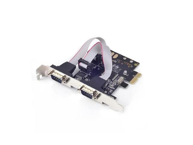 FOR PCIE 2 Port RS232 RS-232 Serial Port COM to PCI-E PCI Express Card Adapter Converter 2-port Serial Mcs 9922 win10