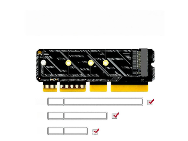 FOR GEN5 PCI-E X4 to NVME SSD Adapter Card PCIE TO M.2 NVME 128Gbps Adapter Card