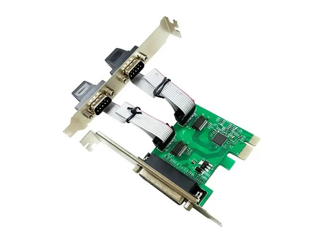 FOR PCIe to 2 Ports DB9 RS232 Serial DB25 LPT Converter card AX99100 Chipset