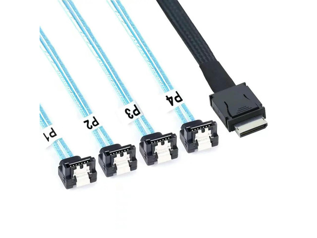 FOR High Speed PCI-Express SAS SFF-8611 4i to SATA 7P 90 Degree Cable Adapter
