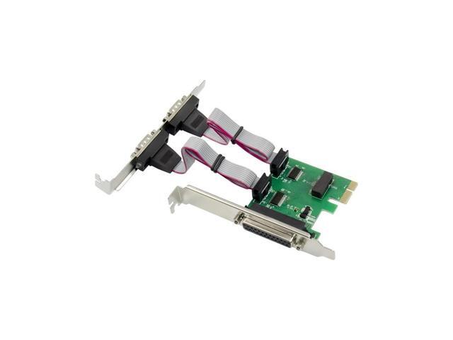 FOR Dual db9 RS-232 LPT to pci-e Adapter PCI Express Parallel Serial Com Card Pcie to 2 ports rs232 db25 ASIX 99100 Chipset