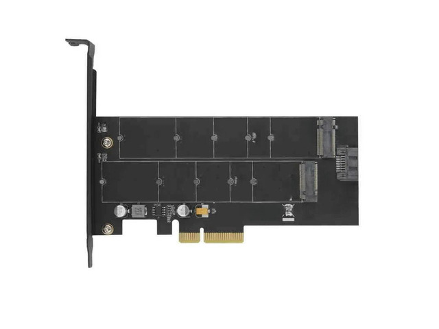 FOR M.2 NVMe SSD NGFF TO PCI-E X4 adapter M Key B KEY Dual interface card Suppor PCI Express3.0 Dual voltage 12v+3.3v SATA3